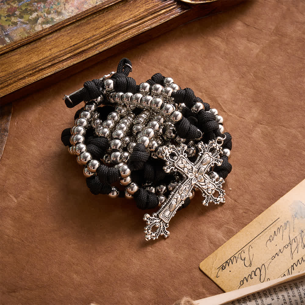 Rugged Plastic Beads Paracord 15-Decade Rosary: Carry Our Lady's Grace Wherever You Go