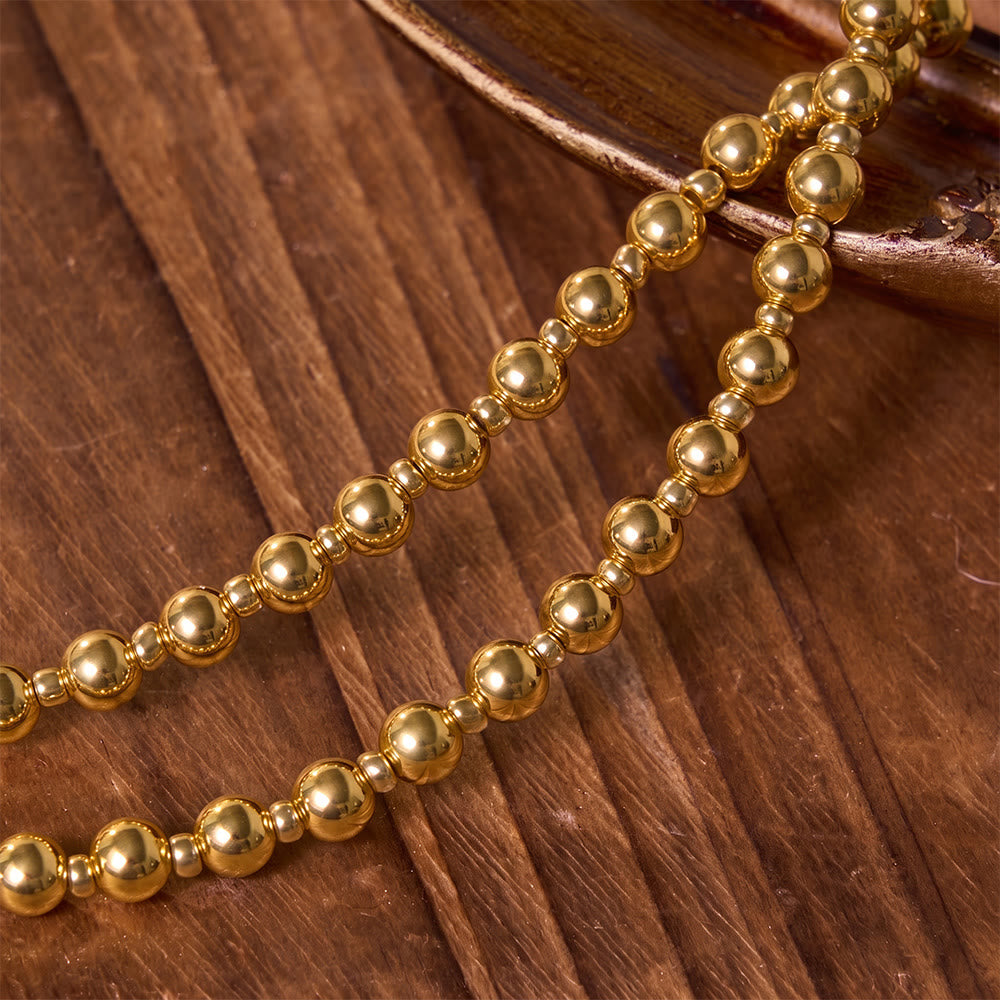 Versatile Layerable Bead Rosary Bracelet: Emblem of Warm Celestial Blessing