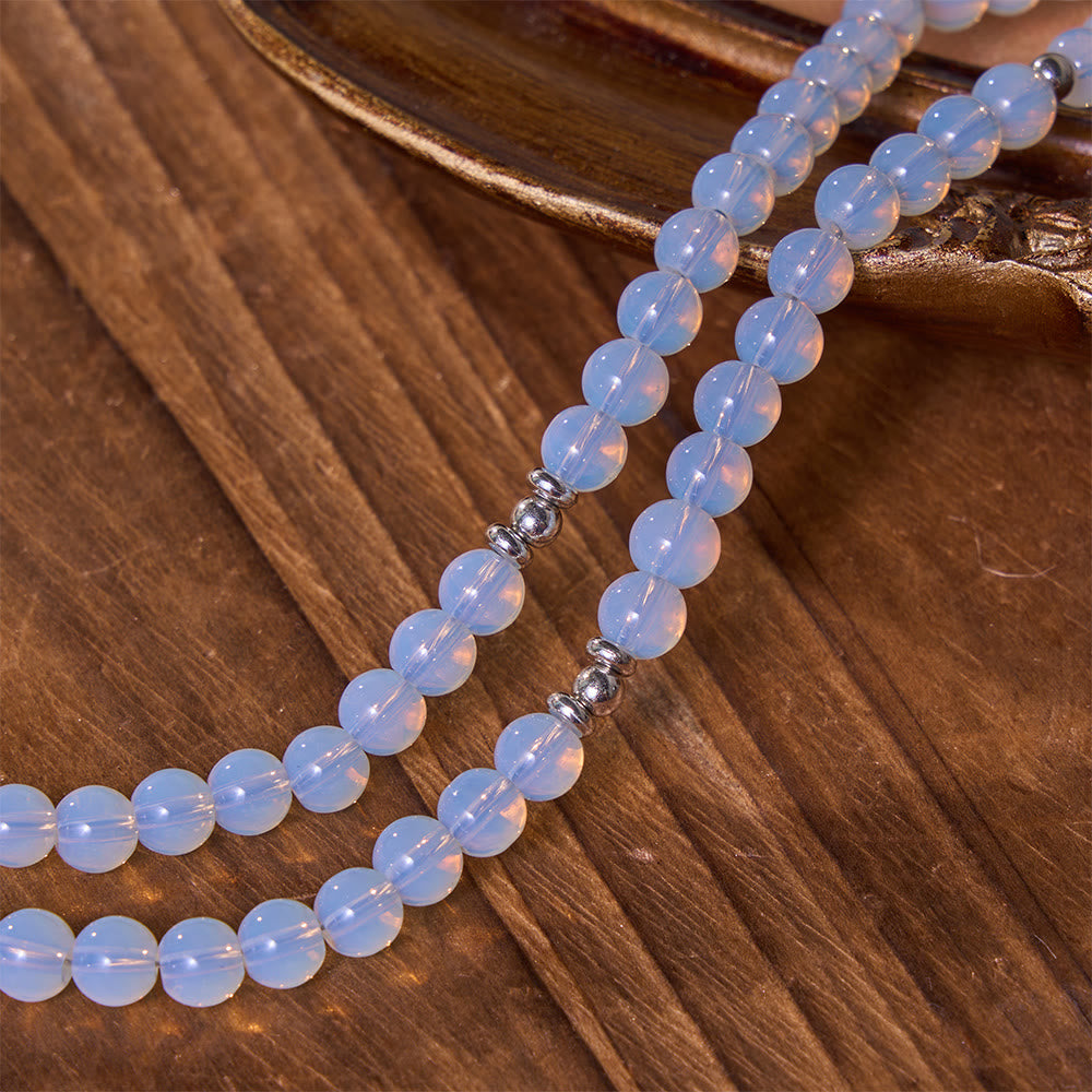 Versatile Layerable Bead Rosary Bracelet: Emblem of Warm Celestial Blessing