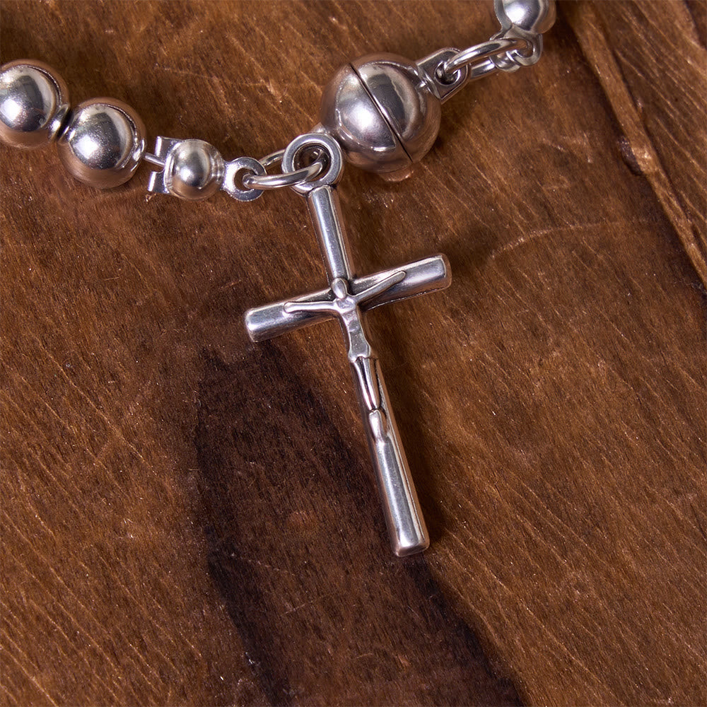 Versatile Layerable Bead Rosary Bracelet: Emblem of Warm Celestial Blessing
