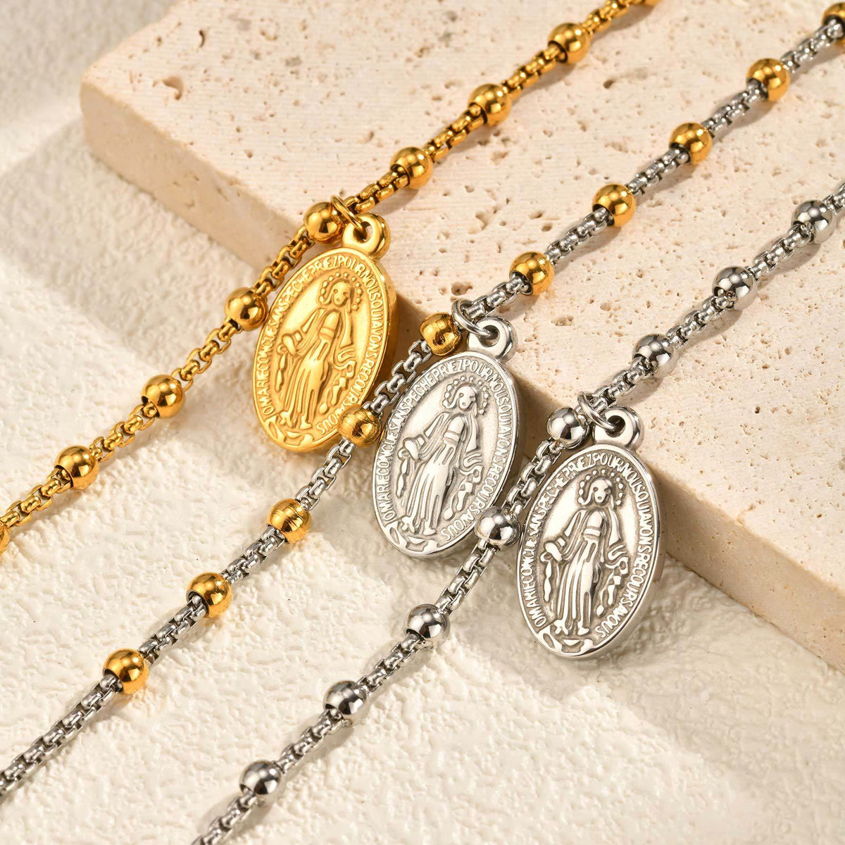 Textured Bead‑Chain Medal Bracelet: Token of Sustained Inner Fortitude