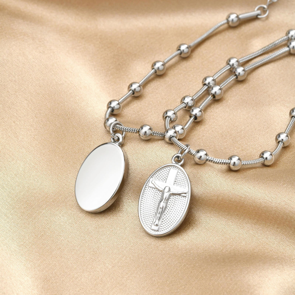 Textured Bead‑Chain Medal Bracelet: Token of Sustained Inner Fortitude