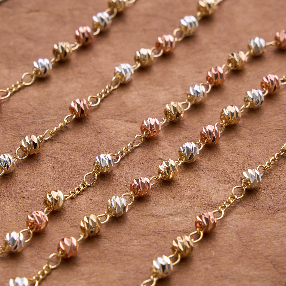 Polished Multi-Tone Rosary With Crucifix Pendant: Emblem of Timeless Heavenly Grace