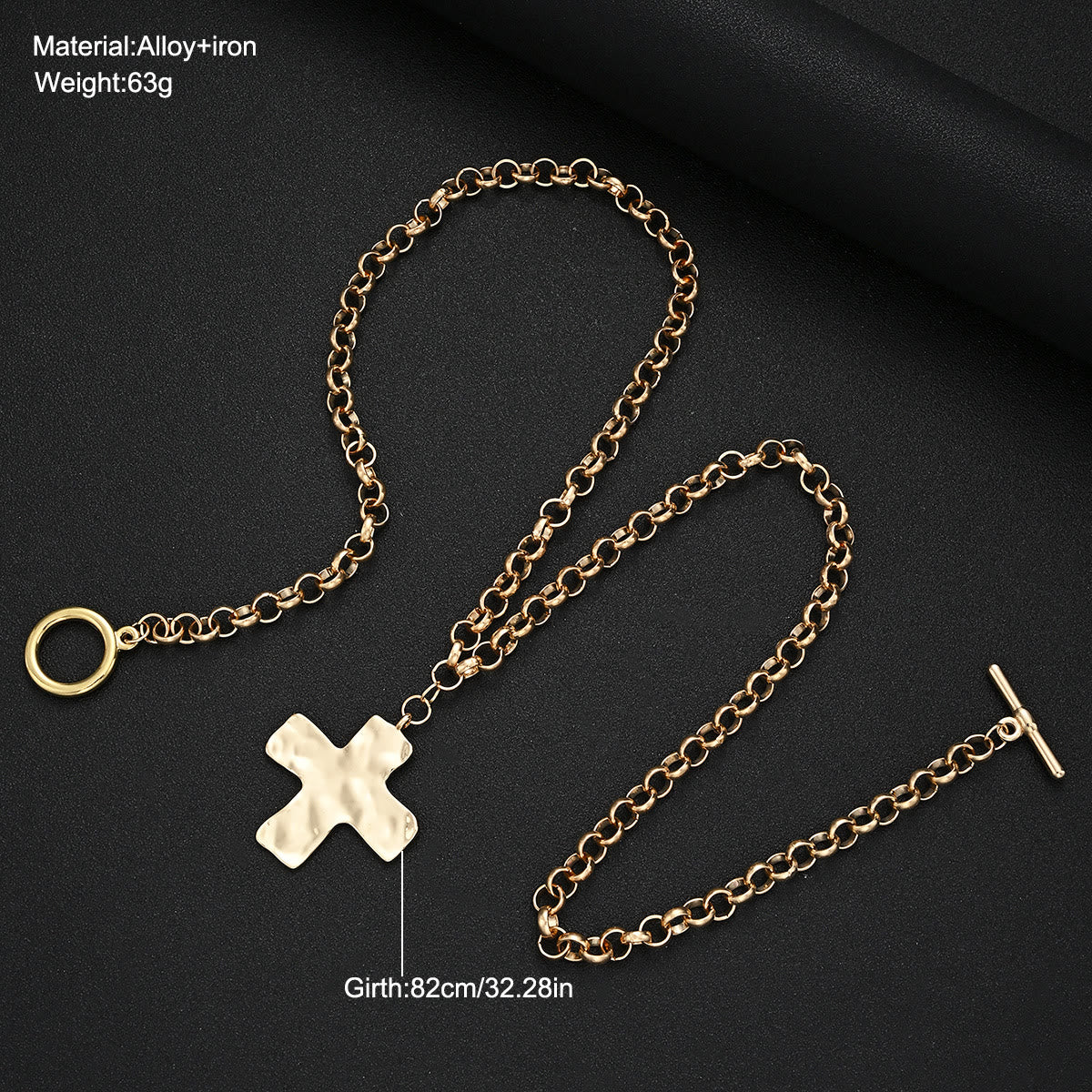 Hammered Cross Series Necklace: Contemporary Faith & Stylish Devotion