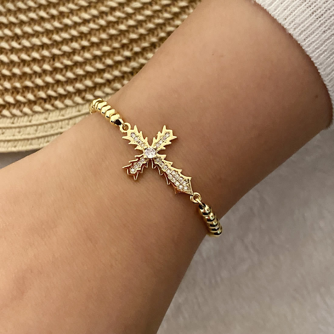 Multi‑Style Cross Charm Pull‑Cord Bracelet: Emblem of Abiding Spiritual Grace