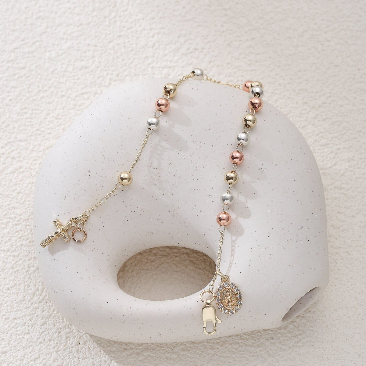 rucifix Bracelet with Our Lady & St. Benedict Medal: Emblem of Divine Solace