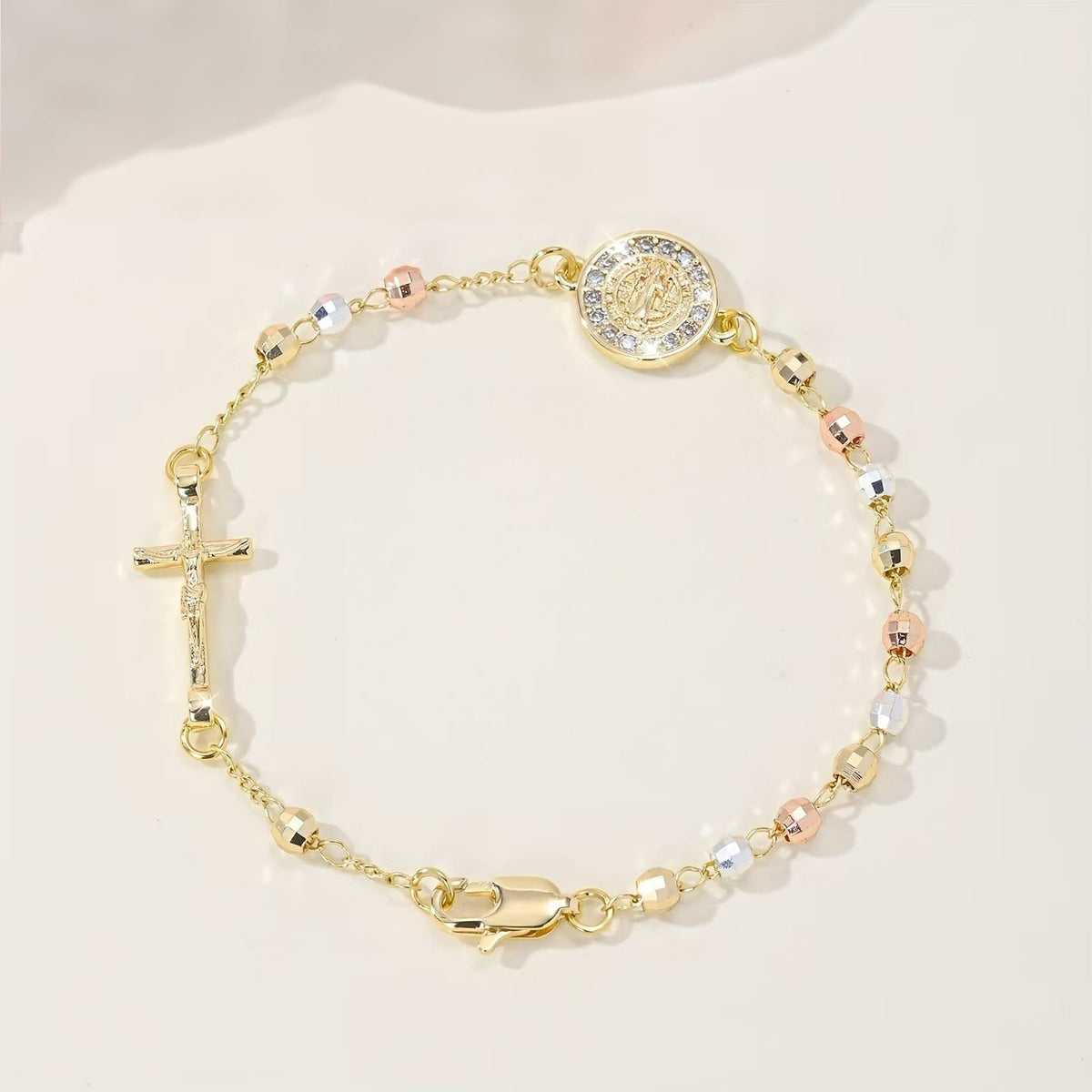 rucifix Bracelet with Our Lady & St. Benedict Medal: Emblem of Divine Solace