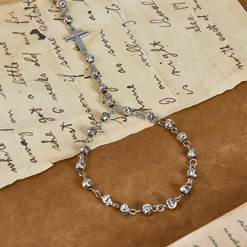 Sacred Our Lady Medallion Beaded Chain: Symbol of Calm Abiding Peace