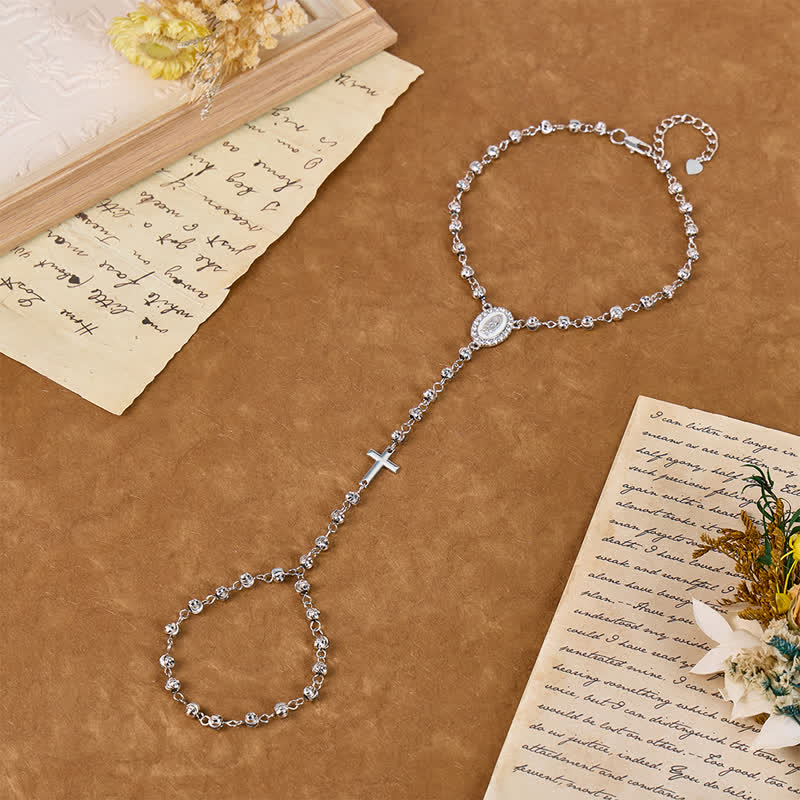 Sacred Our Lady Medallion Beaded Chain: Symbol of Calm Abiding Peace