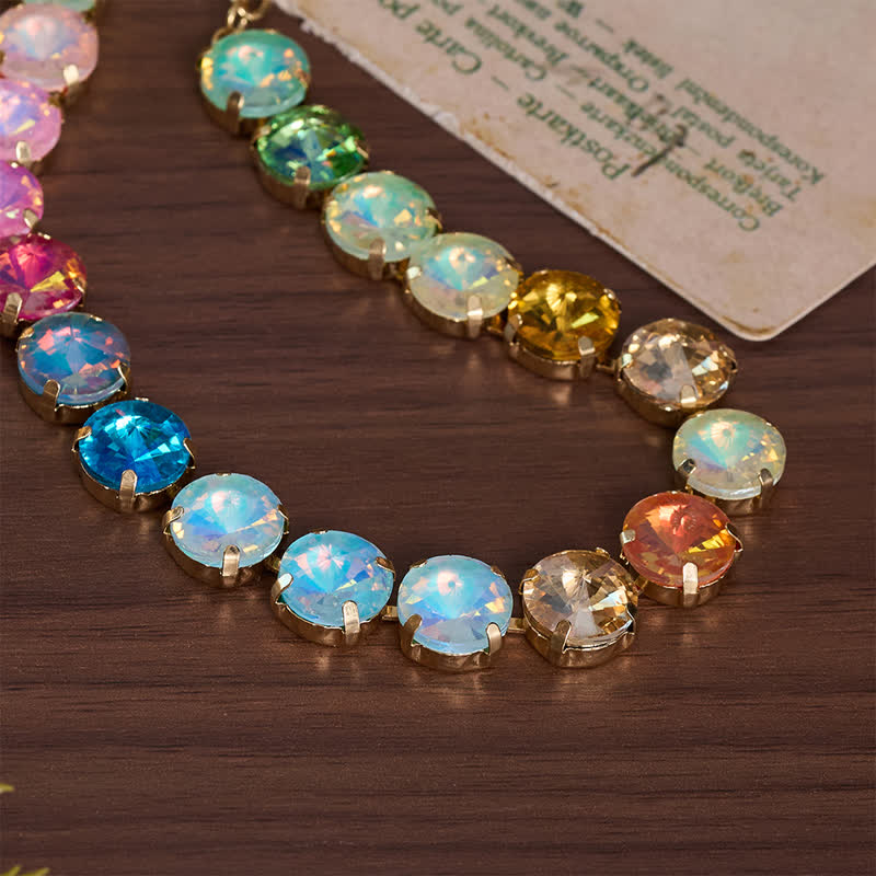 Eye-Catching Jeweled Copper Cross Necklace: Messenger of Heavenly Splendor
