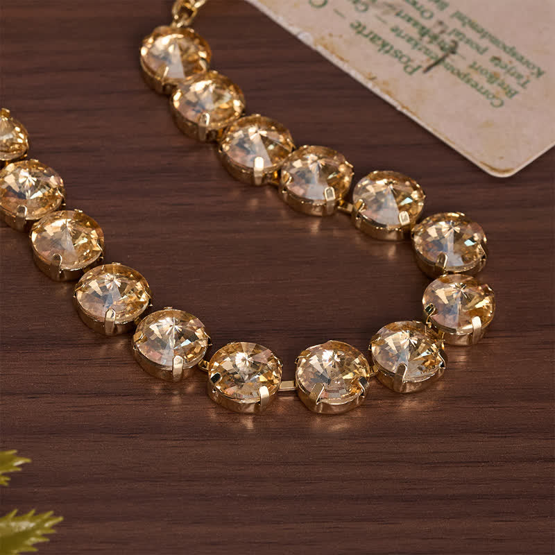 Eye-Catching Jeweled Copper Cross Necklace: Messenger of Heavenly Splendor