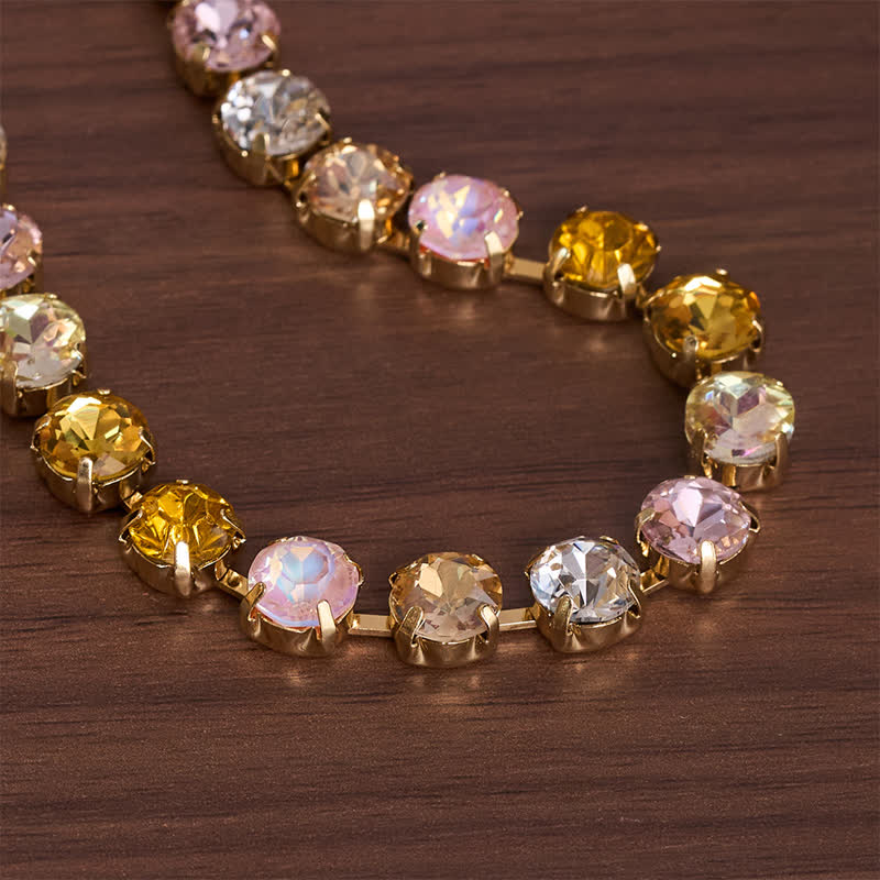 Statement Rivoli Crystal Copper Cross Necklace: Token of Unwavering Divine Majesty