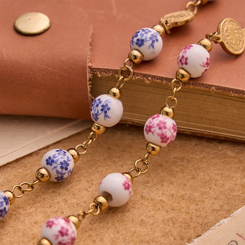 Sacred St. Benedict Cross Charm Bracelet: Symbol of Warm Spiritual Guidance