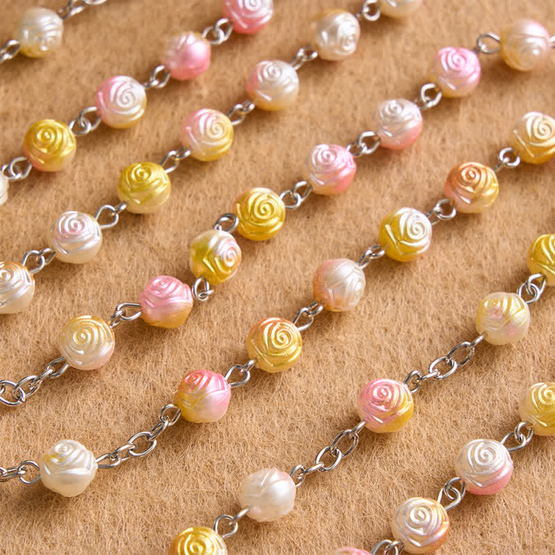 Heavenly Rose Bead Rosary With Crucifix: Badge of Steady Guidance