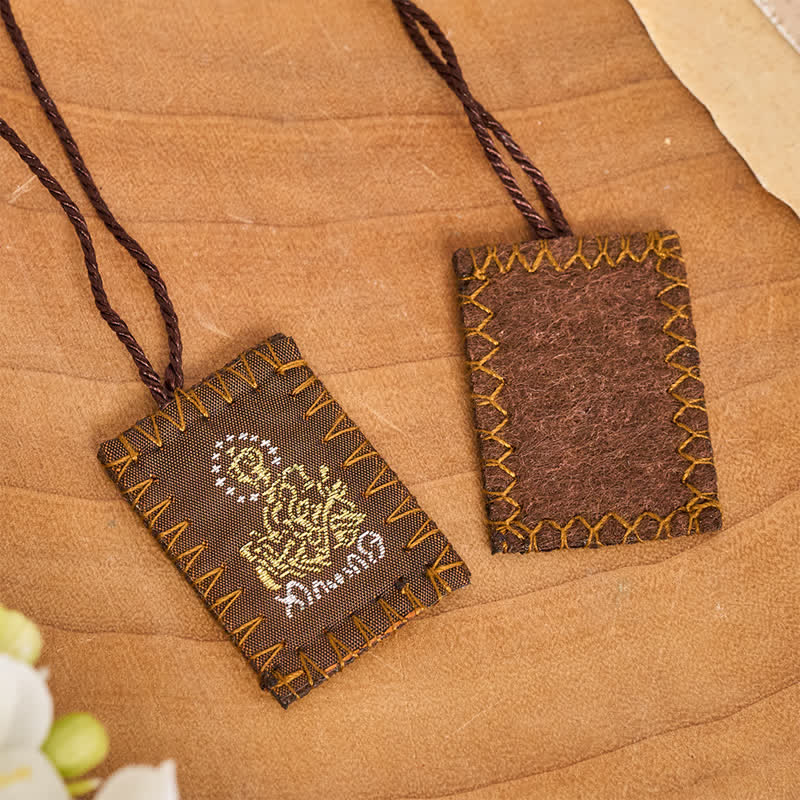 Dual‑Panel Soft Textile Scapular Set With Our Lady: Symbol of Serene Grace