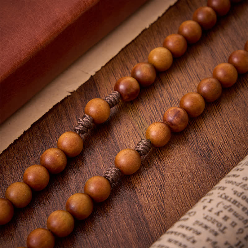 Natural Timber Prayer Rosary & Madonna and Child Motif: Token of Abiding Divine Warmth