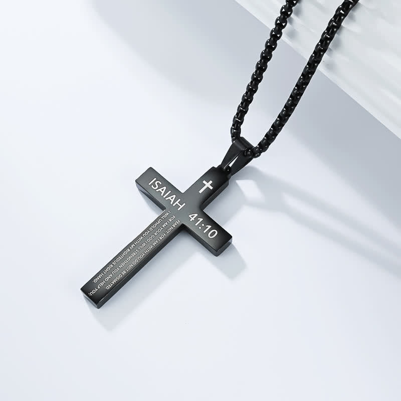 Heavy Duty Scripture Cross Necklace: Sign of Unfailing Divine Shelter