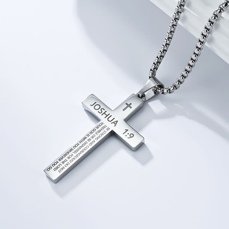 Heavy Duty Scripture Cross Necklace: Sign of Unfailing Divine Shelter
