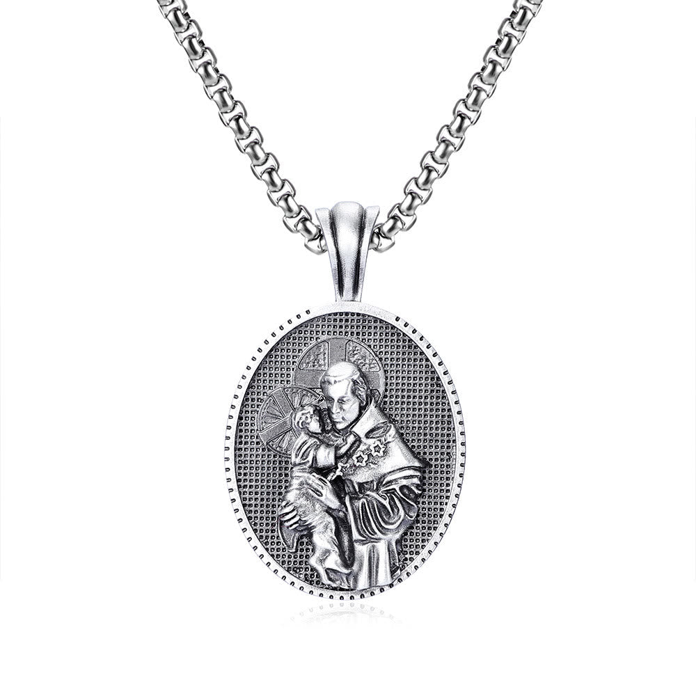 the St. Anthony and the Child Jesus Pendant Necklace