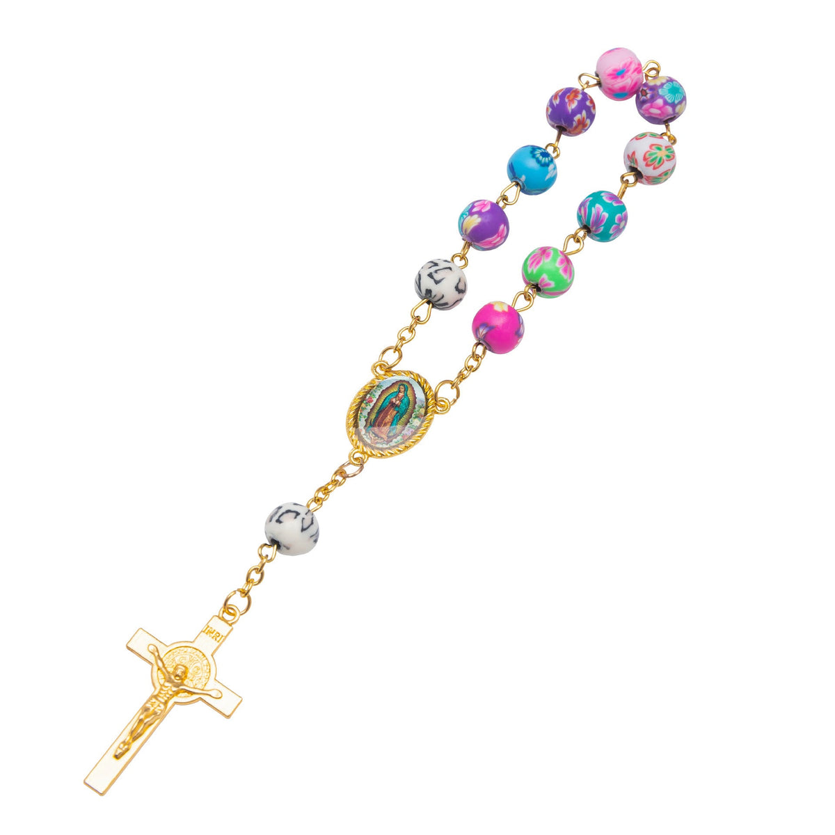 Soft Ceramic Single Decade Rosary Bracelet