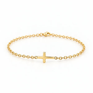 Sideways Cross Bracelet