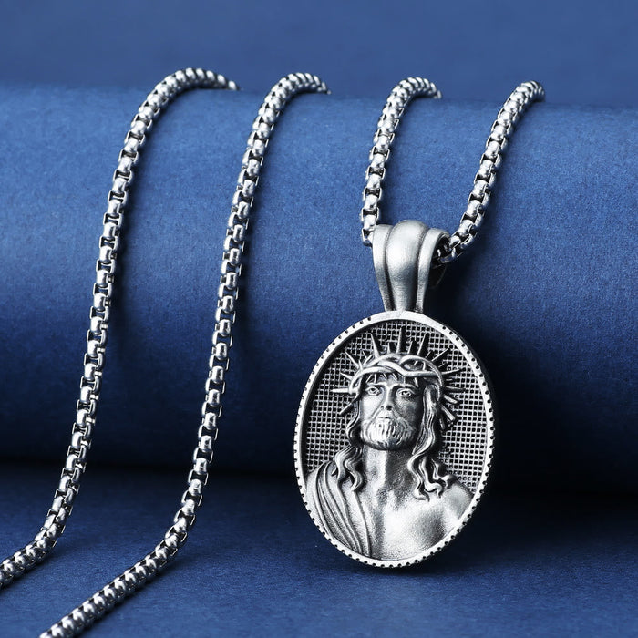the Jesus Crown of Thorns Amulet Necklace