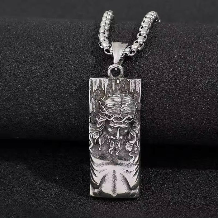 Jesus Shield Amulet Religion Necklace