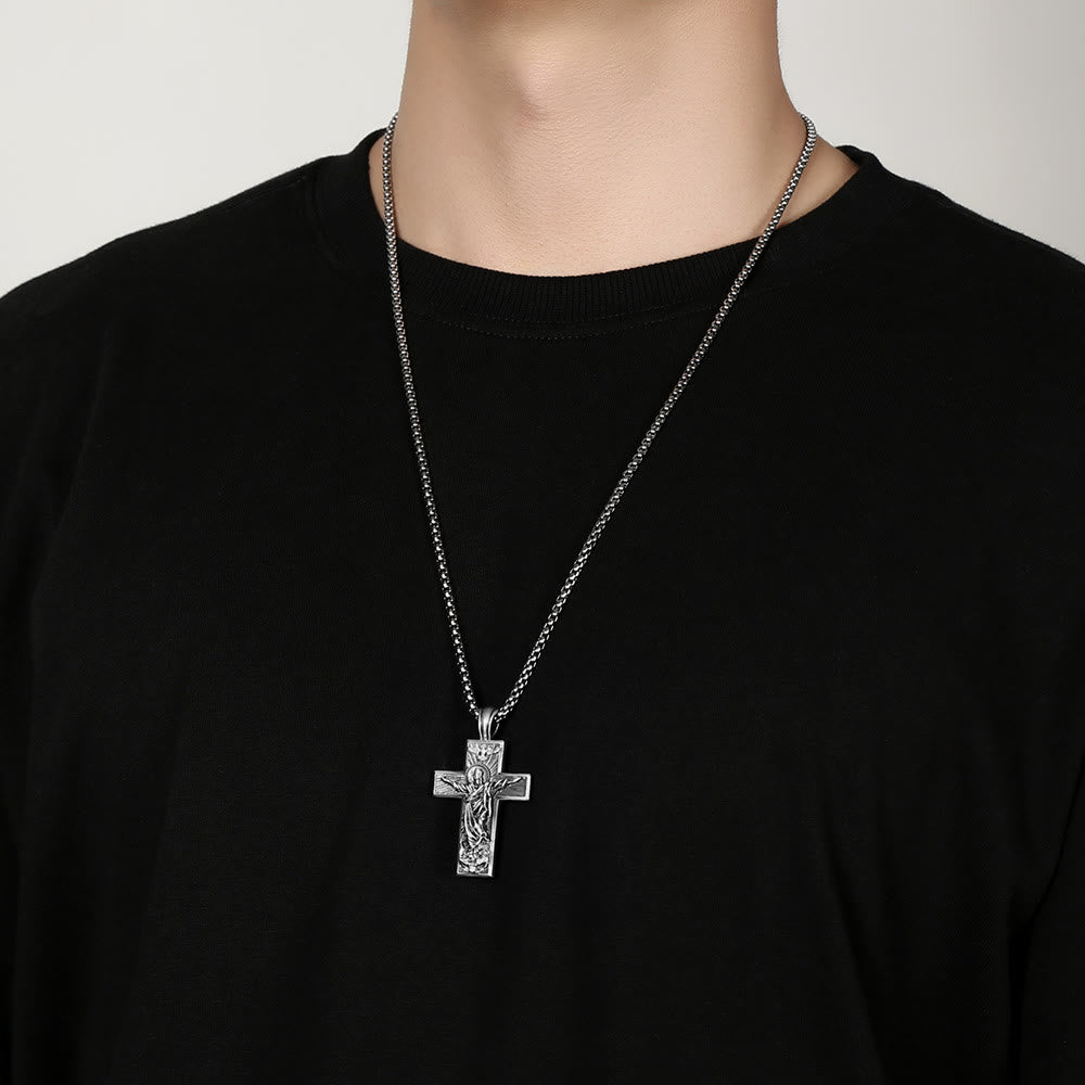 the Jesus Ascension Cross Necklace