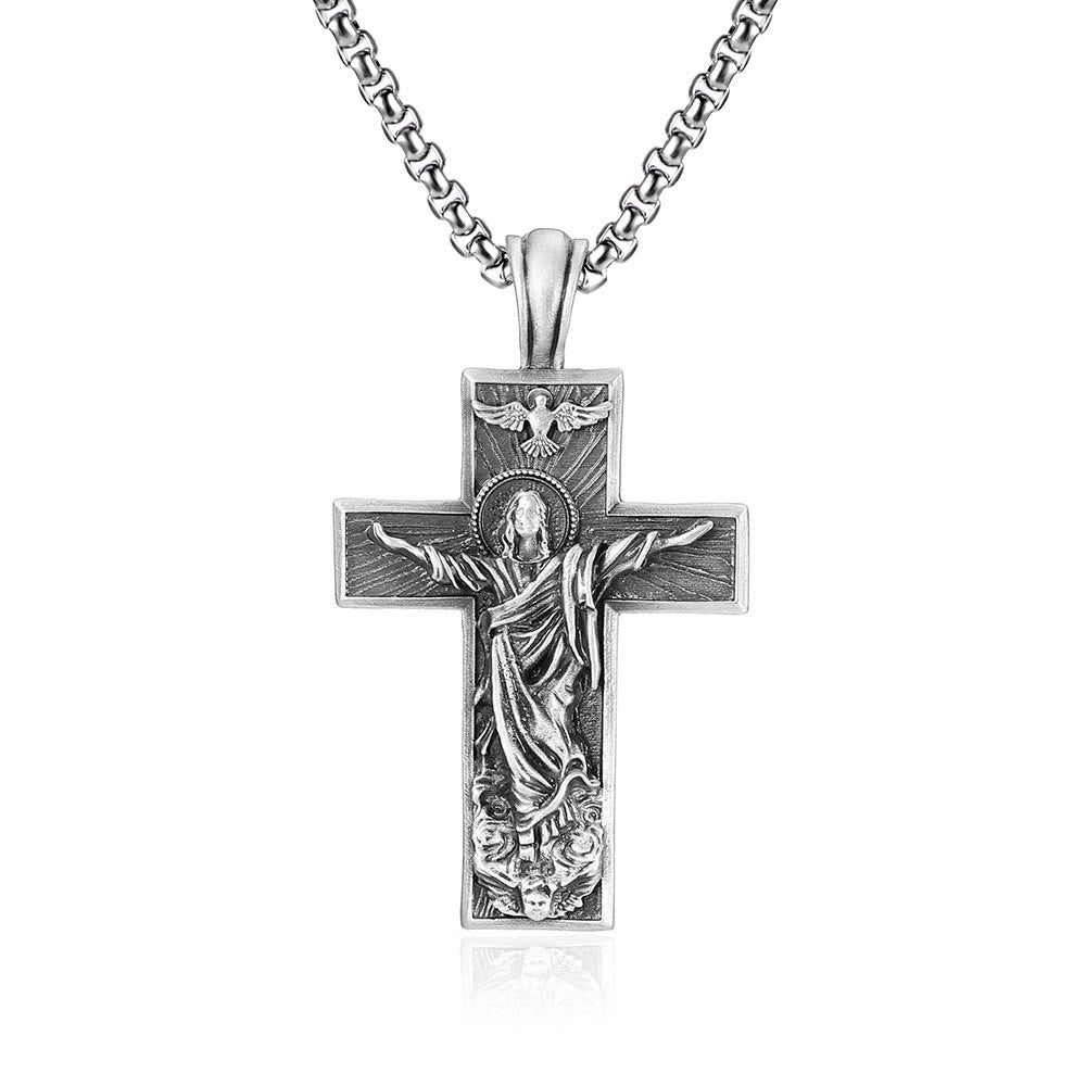 the Jesus Ascension Cross Necklace
