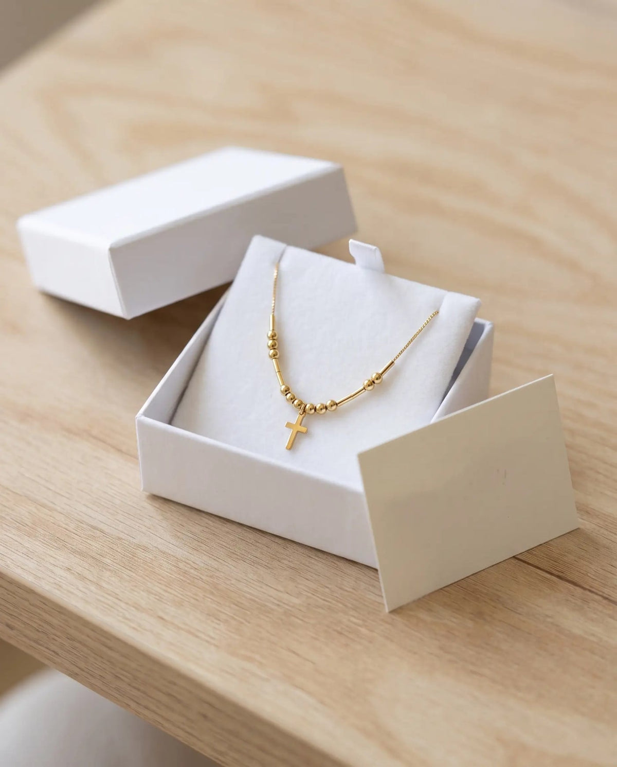 Hidden Prayer Morse Code Necklace in its gift box