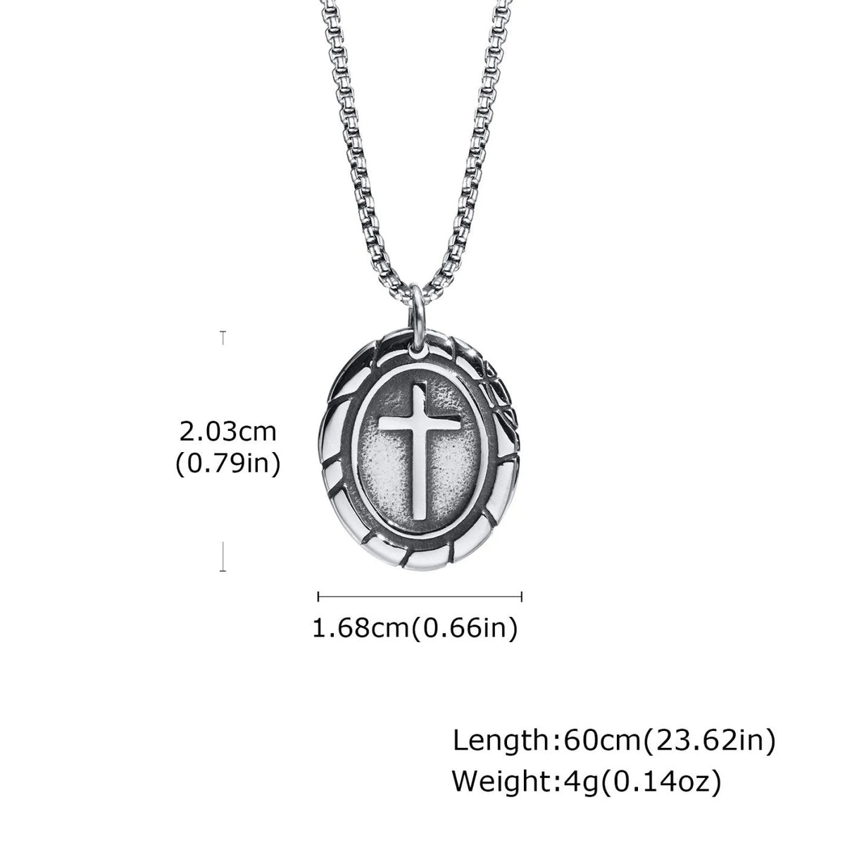 Men's Steel Cross Necklace: Choose Your Cross