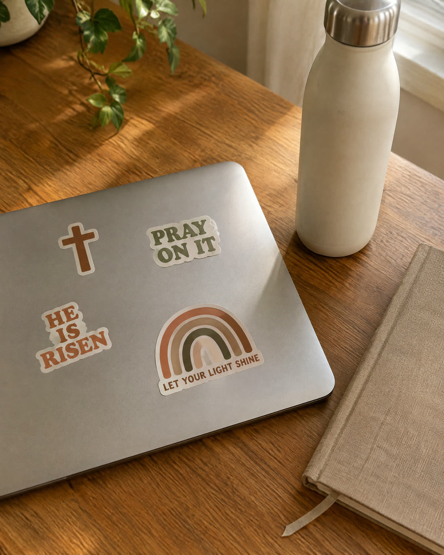 A weatherproof vinyl sticker for your laptop, bottle or journal