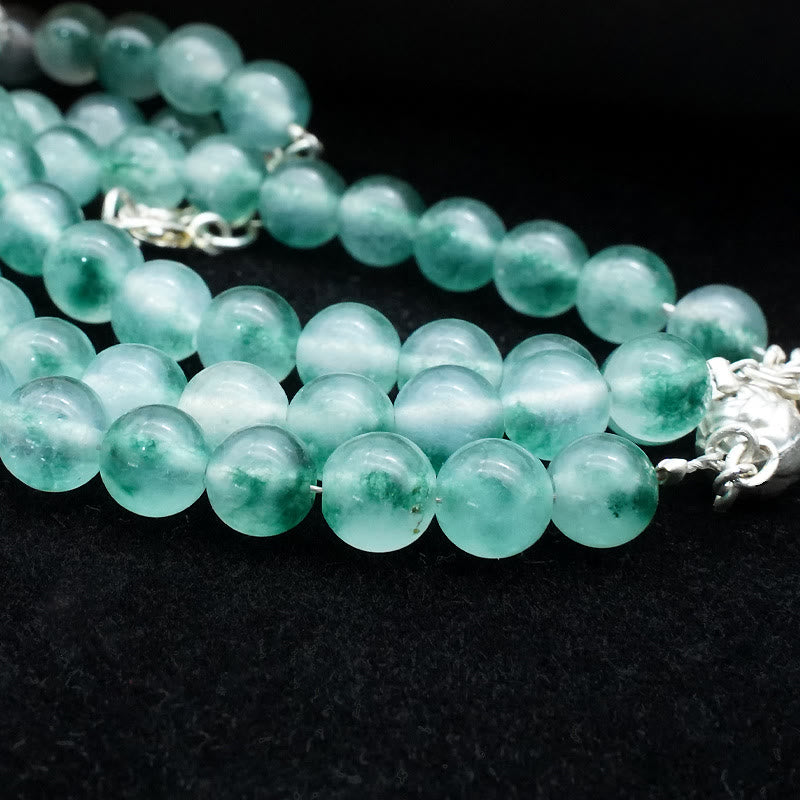 Aqua Green Chalcedony Crystal Prayers Blessing Rosary