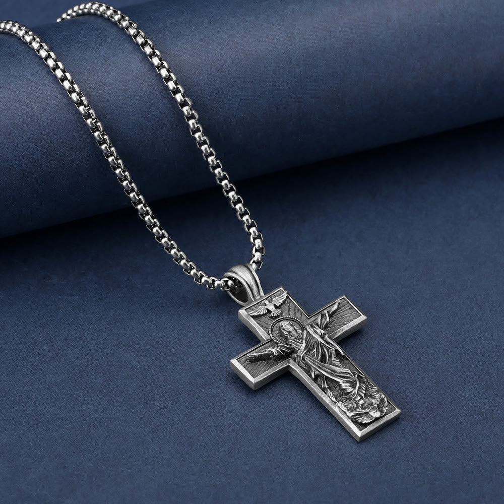 the Jesus Ascension Cross Necklace