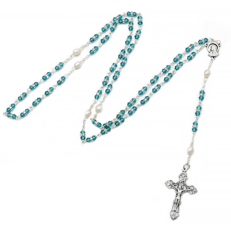 Alloy & Crystal Prayer Single Decade Rosary