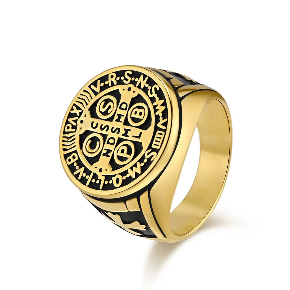 St. Benedict the Protector Titanium Ring