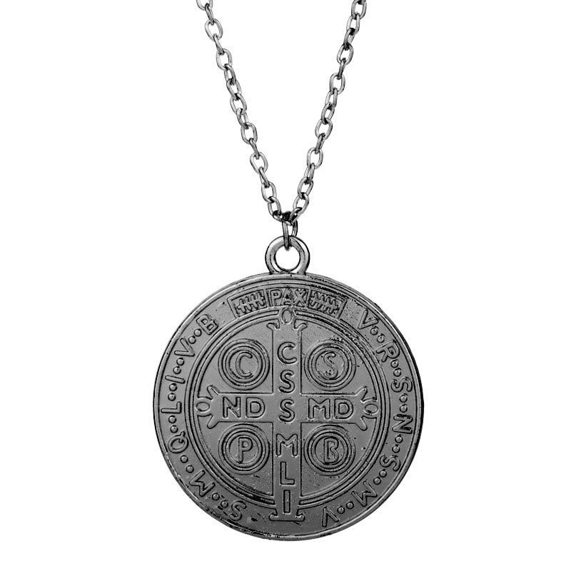 Dual-Sided St. Benedict Medal Necklace (4 color)