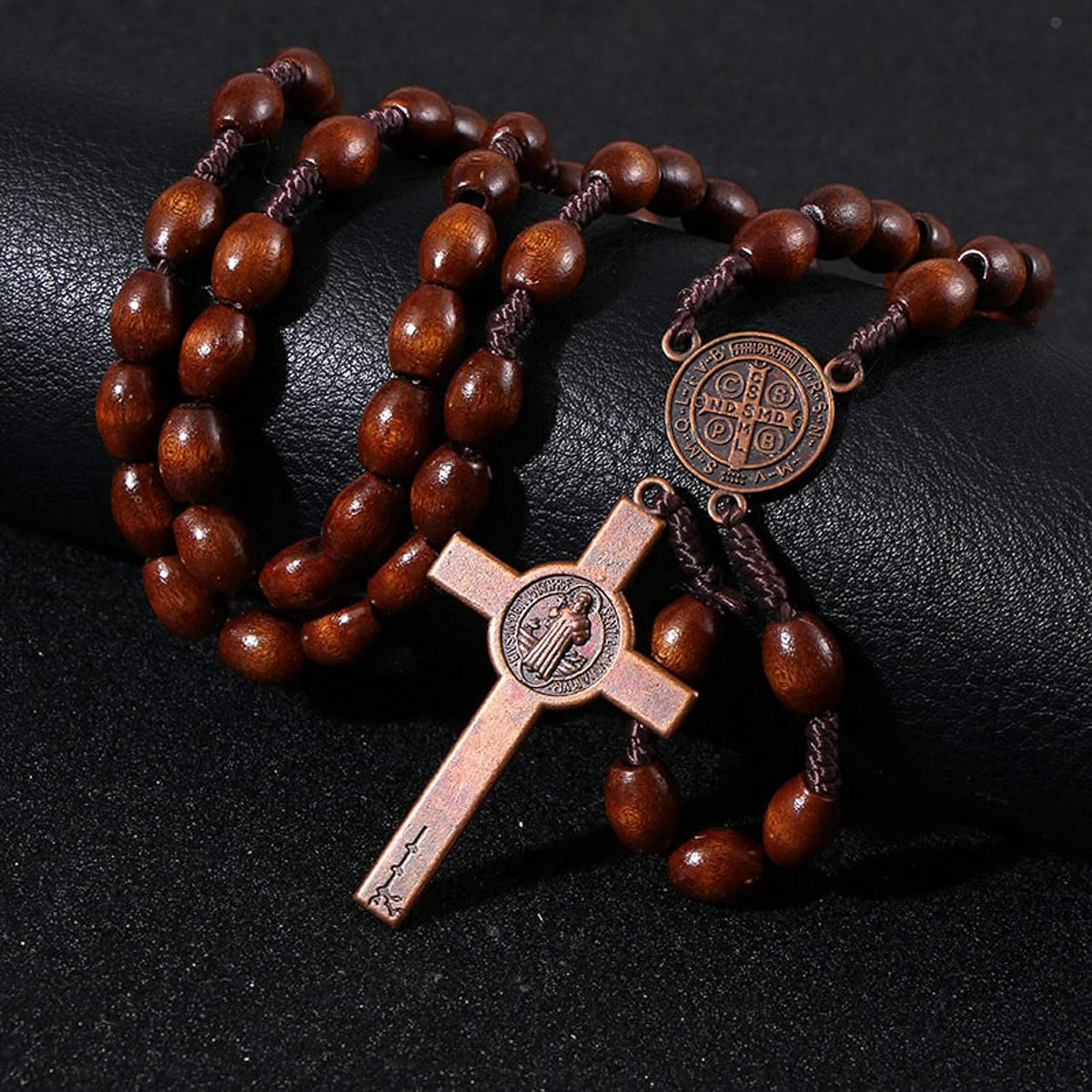 St. Benedict Olive Wood Prayer Rosary