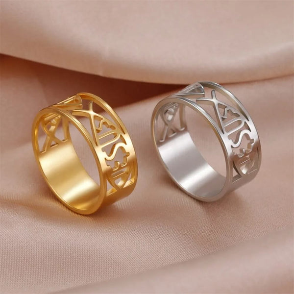 Jesus Fish Skeleton Titanium Religion Ring
