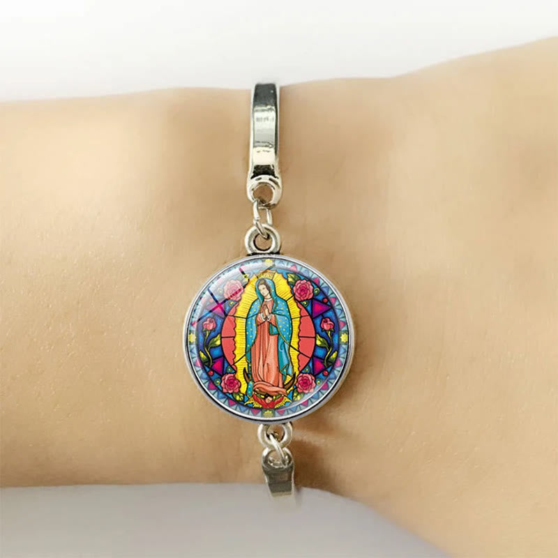 Santa Maria Our Lady Religious Glass Jewelry Set