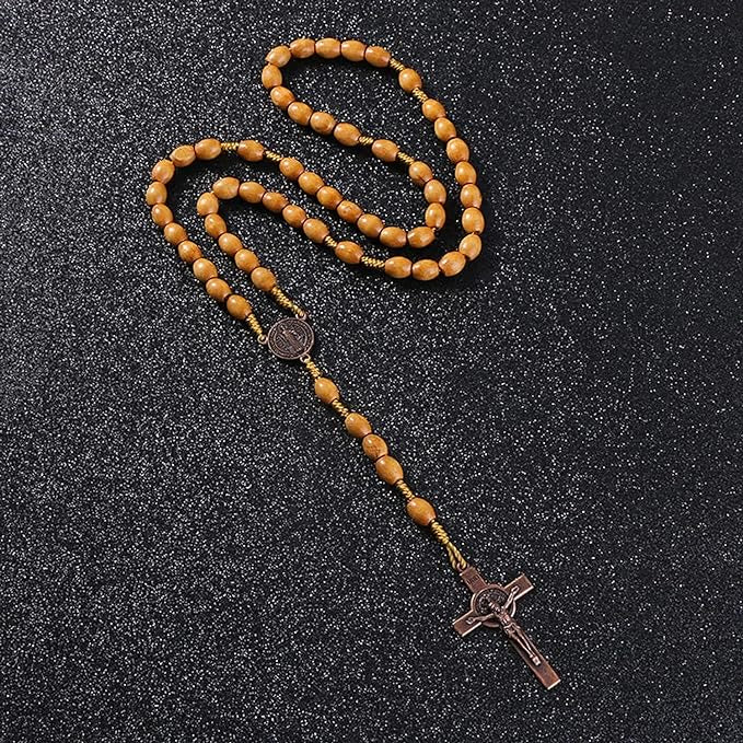 St. Benedict Olive Wood Prayer Rosary