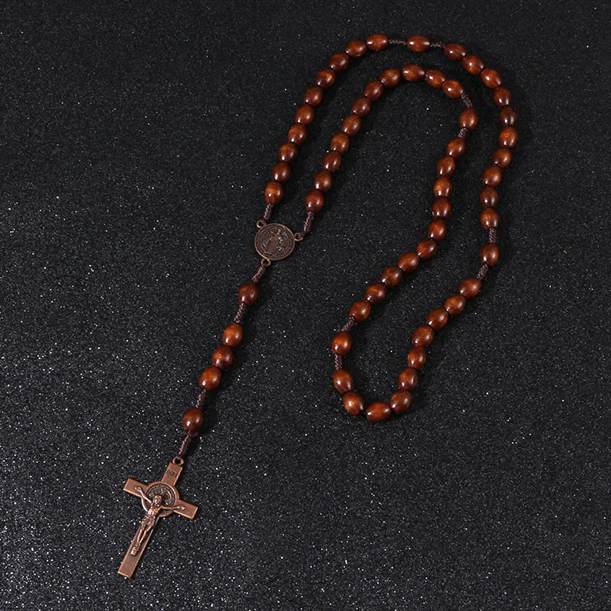 St. Benedict Olive Wood Prayer Rosary