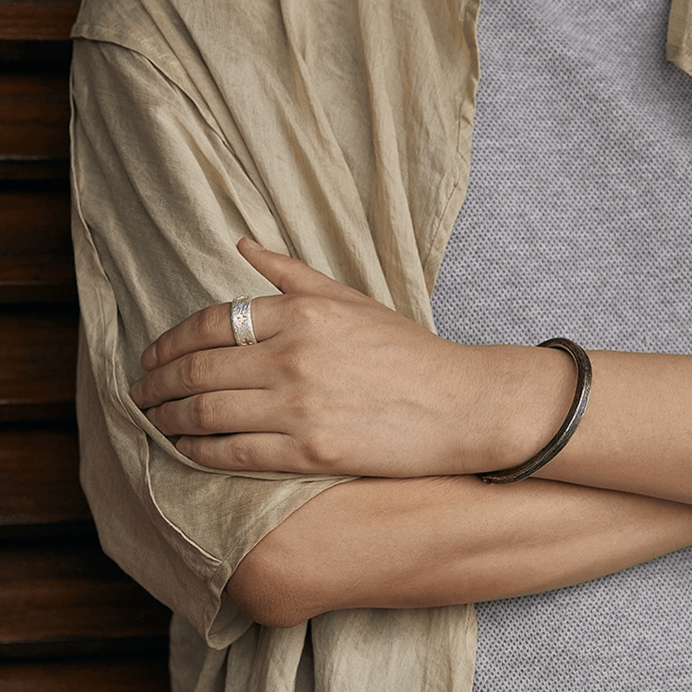 Minimalist Style Cross Adjustable Copper Ring