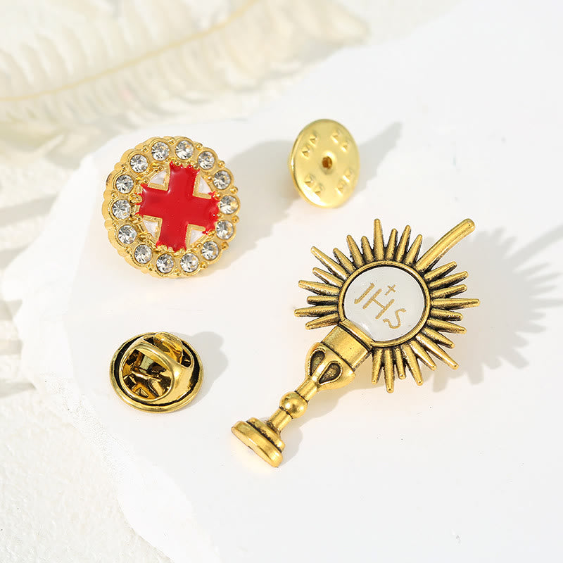 4pcs/set Retro Fresh Style Anti-exposure Pin Fashion Religion Brooch