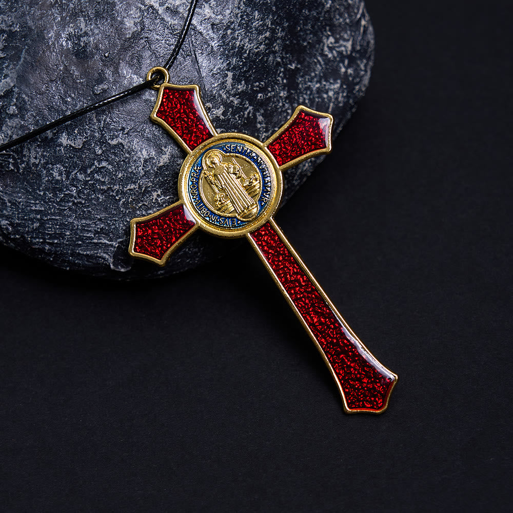 Classic Style Red/Blue Crafted Crucifix Big Size Pendant Necklace(5 color)