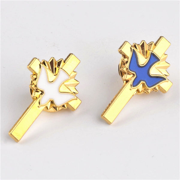 4pcs/set Retro Style Holy Spirit Cross Anti-exposure Pin Fashion Religion Brooch