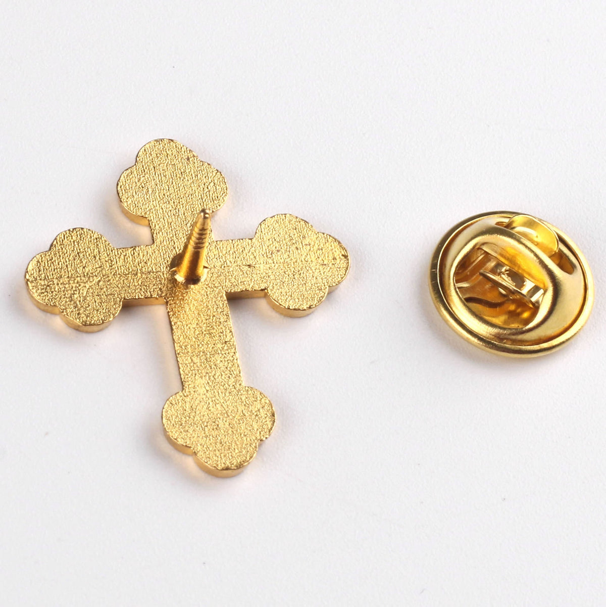 4pcs/set Retro Style Croix de Pomander Cross Badge Anti-exposure Pin Religion Brooch