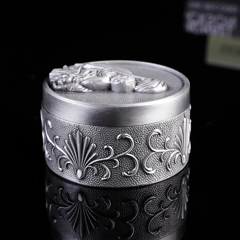 Classic Retro Style Crafted Madonna and Child Zinc Alloy Storage Box