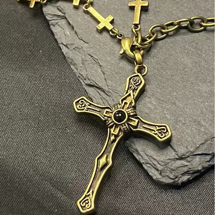 Modern Style Sacred Salvation Cross Pendant Necklace