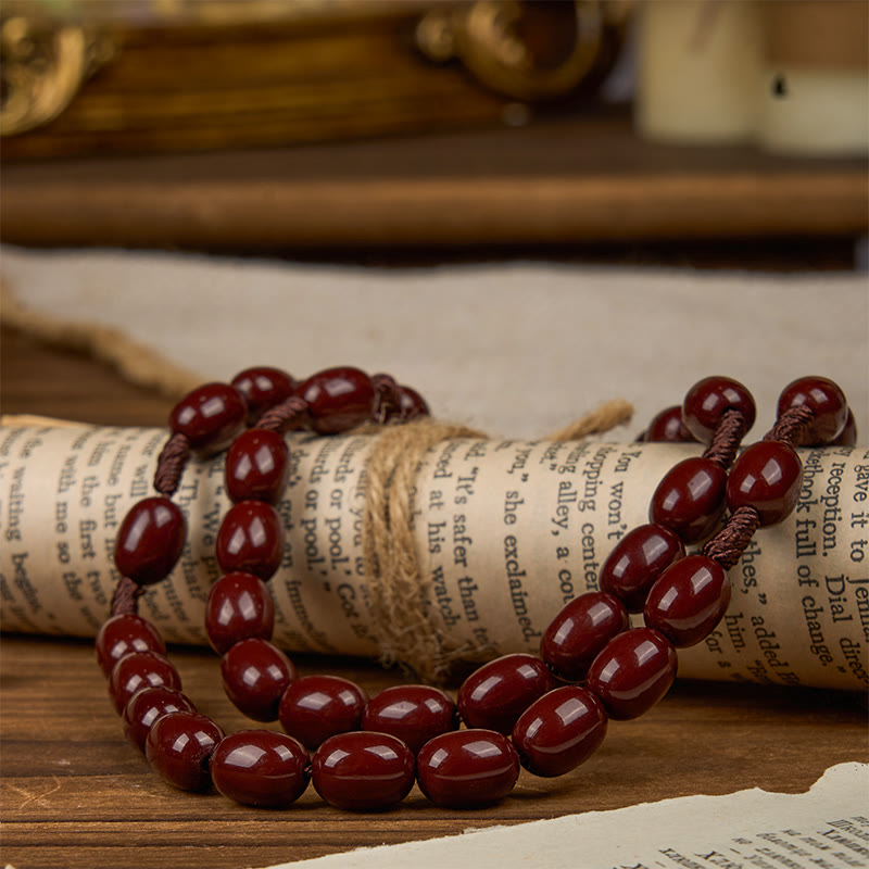St. Benedict & Crucifix of 8*10mm Oval Bead Rosary - Three Timeless Colors